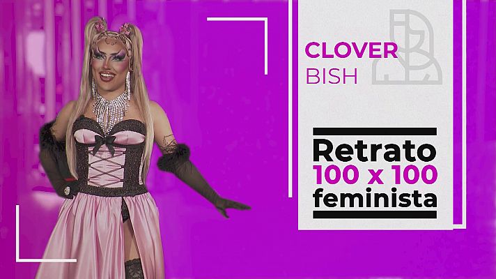 Retrato 100x100 feminista: Clover Bish